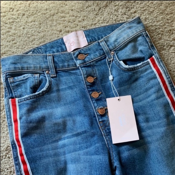 NWT REVICE Ruby Tuesday Racer Stripe Jeans. - Picture 7 of 15